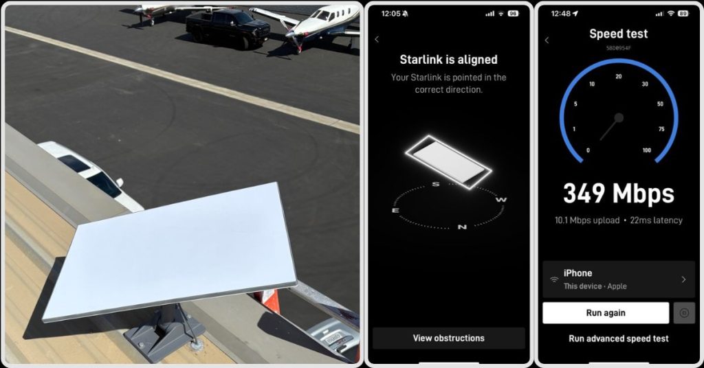 Starlink Installation for Airplane Hangars