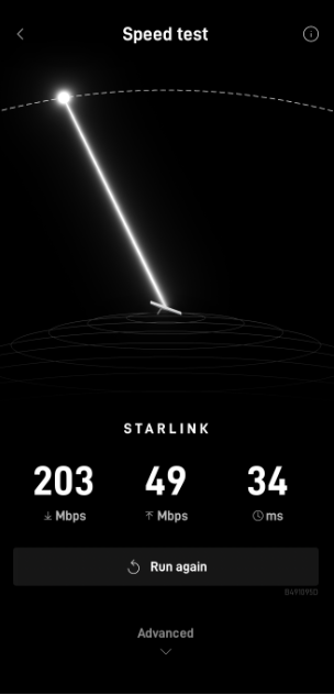 Starlink speed test Palm Springs CA