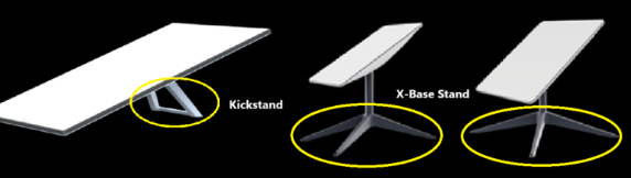 kickstand and X-base stand