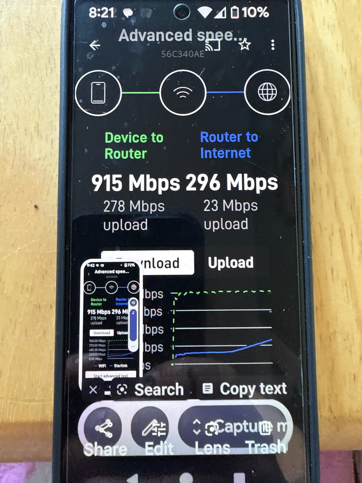 Starlink Advanced Speed test Colorado Springs CO