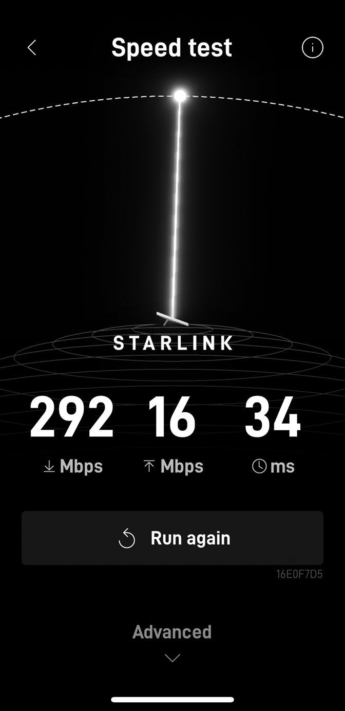 Starlink speed test Sebastian FL