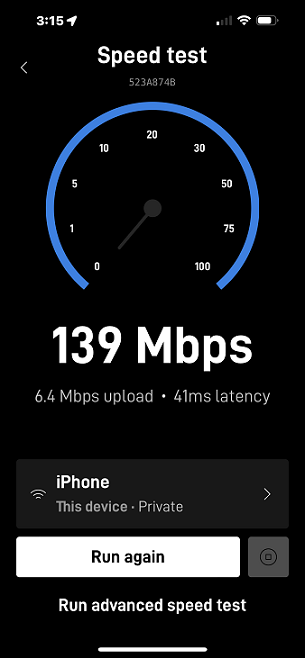 Starlink speed test in Arden NC