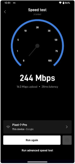 Starlink speed test Rio Rico AZ