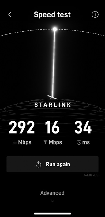 Starlink speed test Houston TX