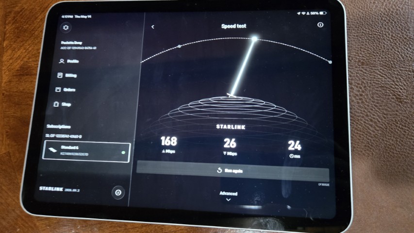 Starlink speed test in Warren MI