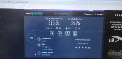Starlink speed test Kansas City MO