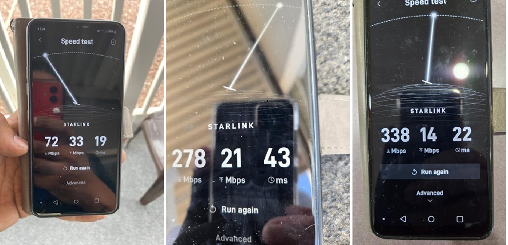 Starlink Speed Tests Ehrenberg AZ