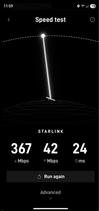 Starlink Speed test Wappapello MO