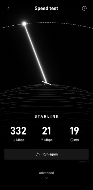 Starlink speed test Hampton VA