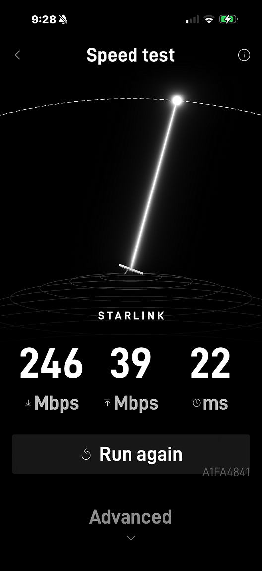 Starlink speed test Marianna FL