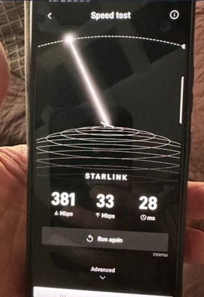 Starlink Speed Tests Evansville IN