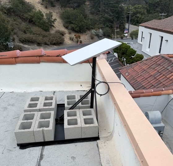 Starlink dish installation in San Francisco CA