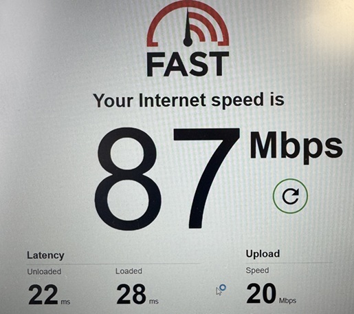 Initial speed test Dover DE