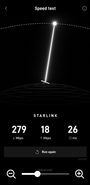Starlink speed test Batavia IL